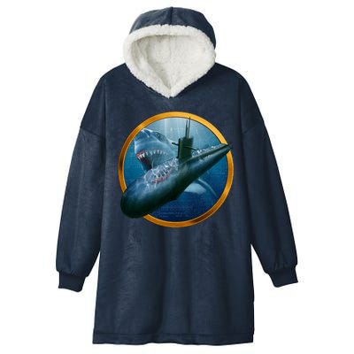 Military Submarine Shark Hooded Wearable Blanket