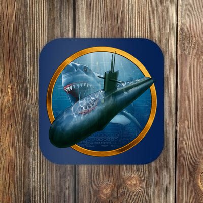 Military Submarine Shark Coaster