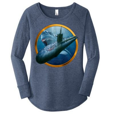 Military Submarine Shark Women's Perfect Tri Tunic Long Sleeve Shirt