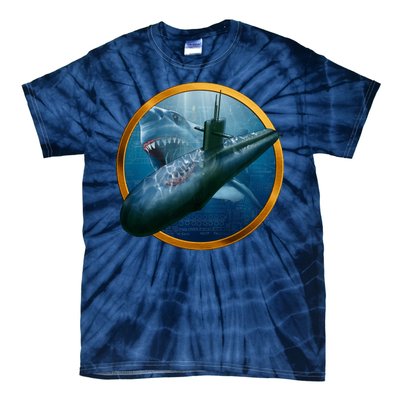 Military Submarine Shark Tie-Dye T-Shirt