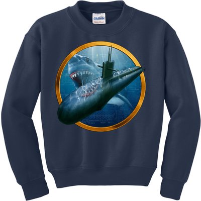 Military Submarine Shark Kids Sweatshirt