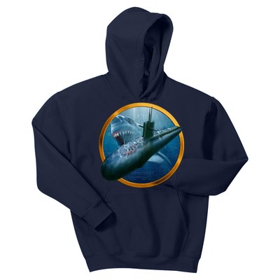 Military Submarine Shark Kids Hoodie