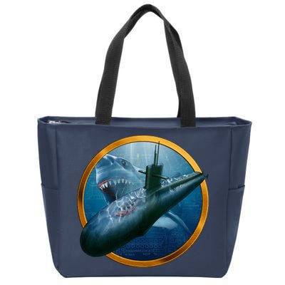 Military Submarine Shark Zip Tote Bag