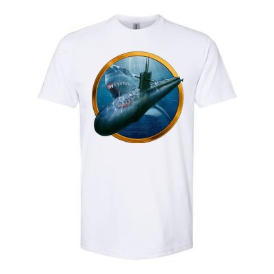 Military Submarine Shark Softstyle CVC T-Shirt