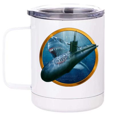 Military Submarine Shark 12 oz Stainless Steel Tumbler Cup