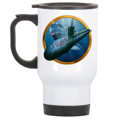 Military Submarine Shark Stainless Steel Travel Mug