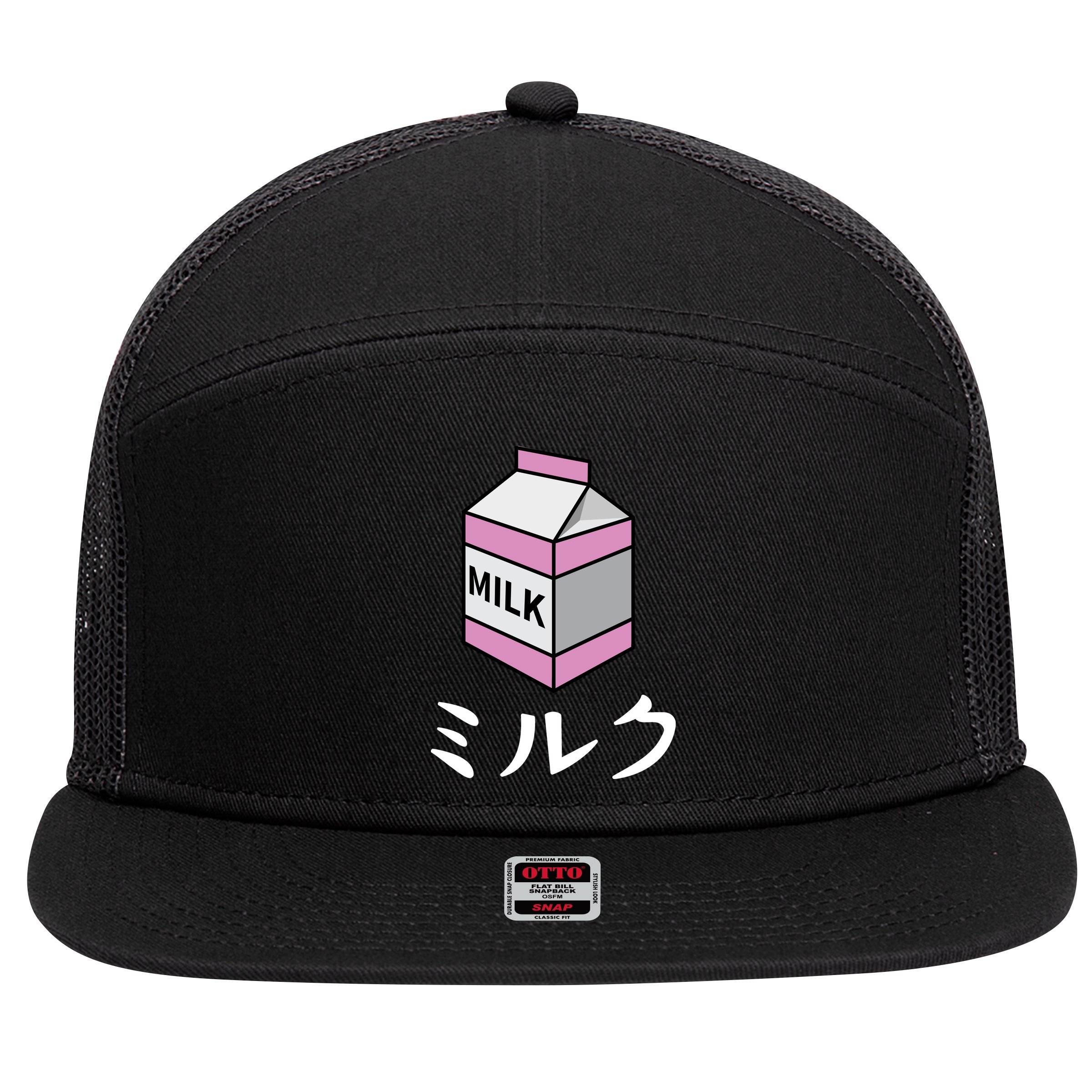 MILK 7 Panel Mesh Trucker Snapback Hat