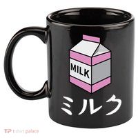 MILK 11oz C Handle Ceramic Mug