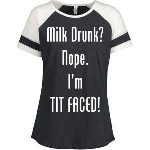 Milk Drunk Nope I'm Tit Faced Enza Ladies Jersey Colorblock Tee