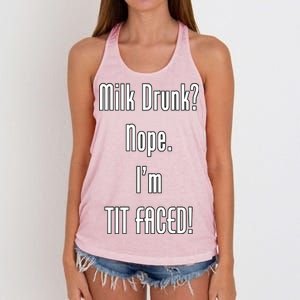 Milk Drunk Nope I'm Tit Faced Women's Knotted Racerback Tank