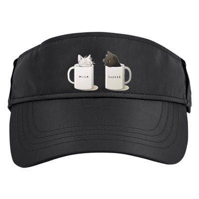 Milk N Coffee Kitties Adult Drive Performance Visor