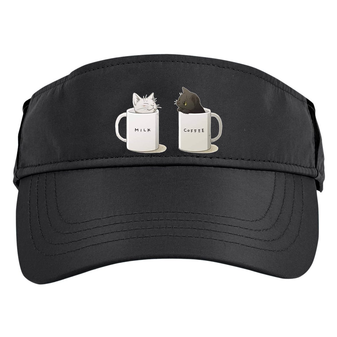 Milk N Coffee Kitties Adult Drive Performance Visor