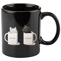 Milk N Coffee Kitties 11oz C Handle Ceramic Mug