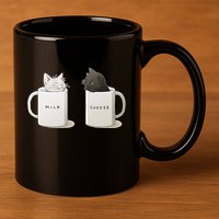 Milk N Coffee Kitties 11oz C Handle Ceramic Mug