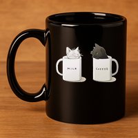 Milk N Coffee Kitties 11oz C Handle Ceramic Mug