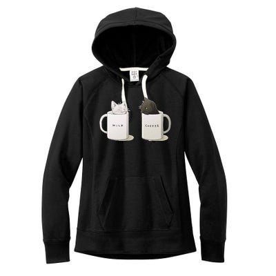 Milk N Coffee Kitties Women's Fleece Hoodie