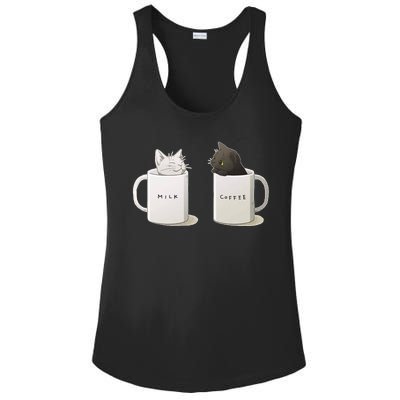 Milk N Coffee Kitties Ladies PosiCharge Competitor Racerback Tank