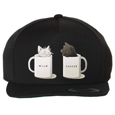 Milk N Coffee Kitties Wool Snapback Cap