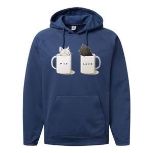 Milk N Coffee Kitties Performance Fleece Hoodie