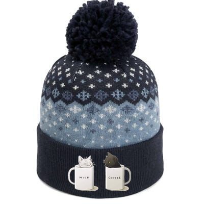 Milk N Coffee Kitties The Baniff Cuffed Pom Beanie