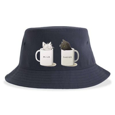 Milk N Coffee Kitties Sustainable Bucket Hat