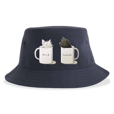 Milk N Coffee Kitties Sustainable Bucket Hat