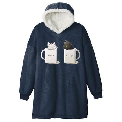 Milk N Coffee Kitties Hooded Wearable Blanket