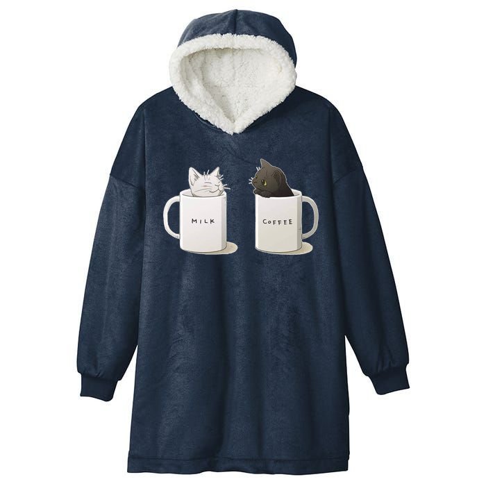 Milk N Coffee Kitties Hooded Wearable Blanket