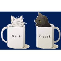 Milk N Coffee Kitties Bumper Sticker