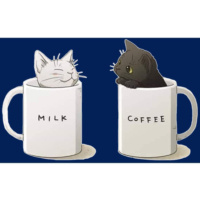 Milk N Coffee Kitties Bumper Sticker