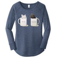 Milk N Coffee Kitties Women's Perfect Tri Tunic Long Sleeve Shirt