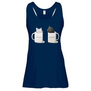 Milk N Coffee Kitties Ladies Essential Flowy Tank