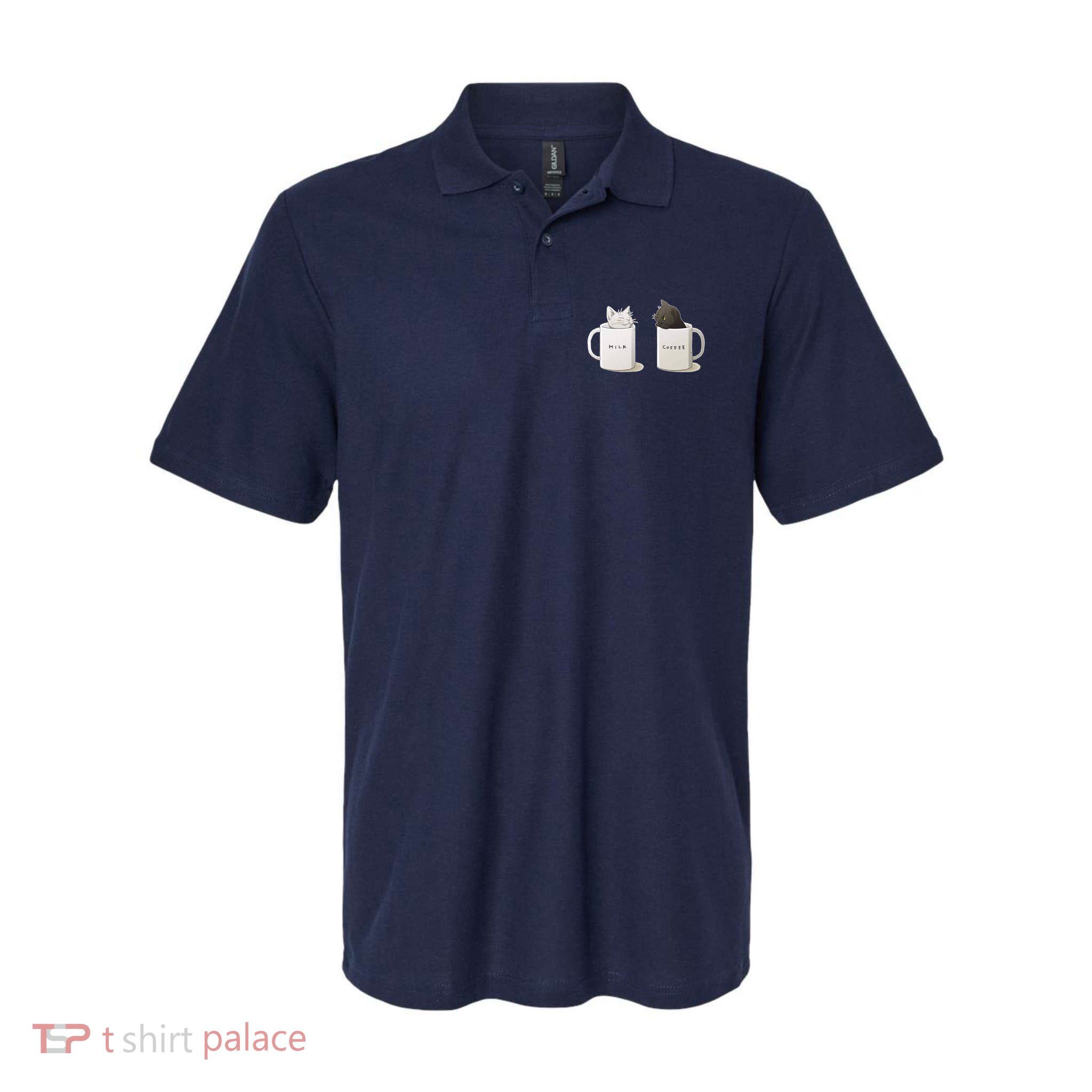 Milk N Coffee Kitties Softstyle Adult Sport Polo