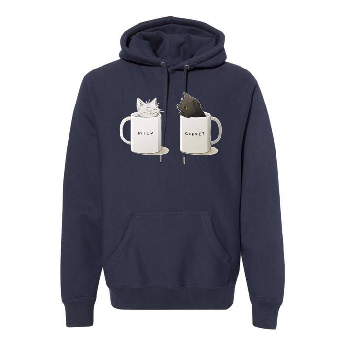 Milk N Coffee Kitties Premium Hoodie