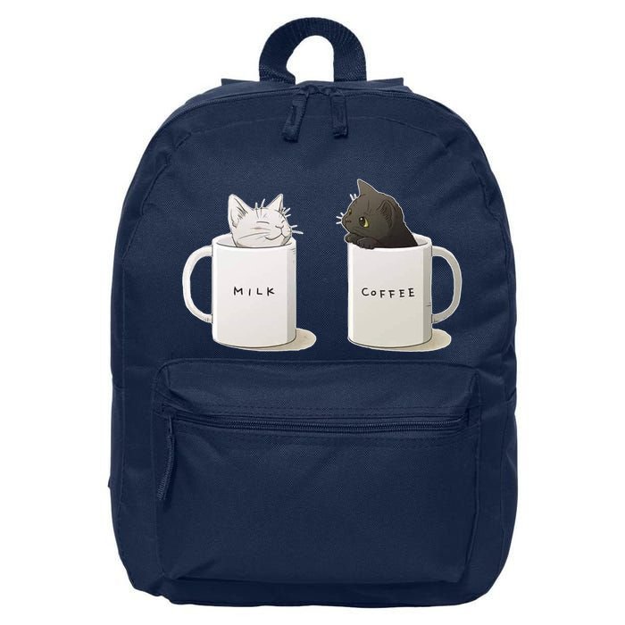 Milk N Coffee Kitties 16 in Basic Backpack