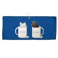 Milk N Coffee Kitties Large Microfiber Waffle Golf Towel