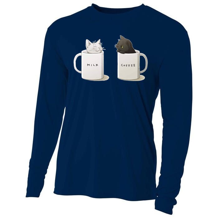 Milk N Coffee Kitties Cooling Performance Long Sleeve Crew