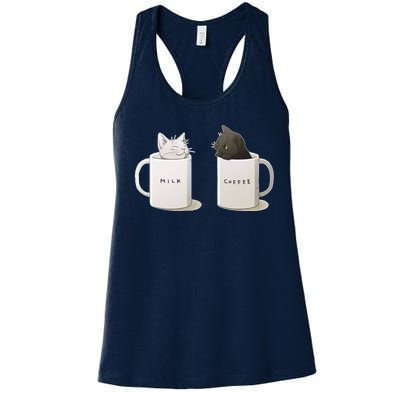 Milk N Coffee Kitties Women's Racerback Tank