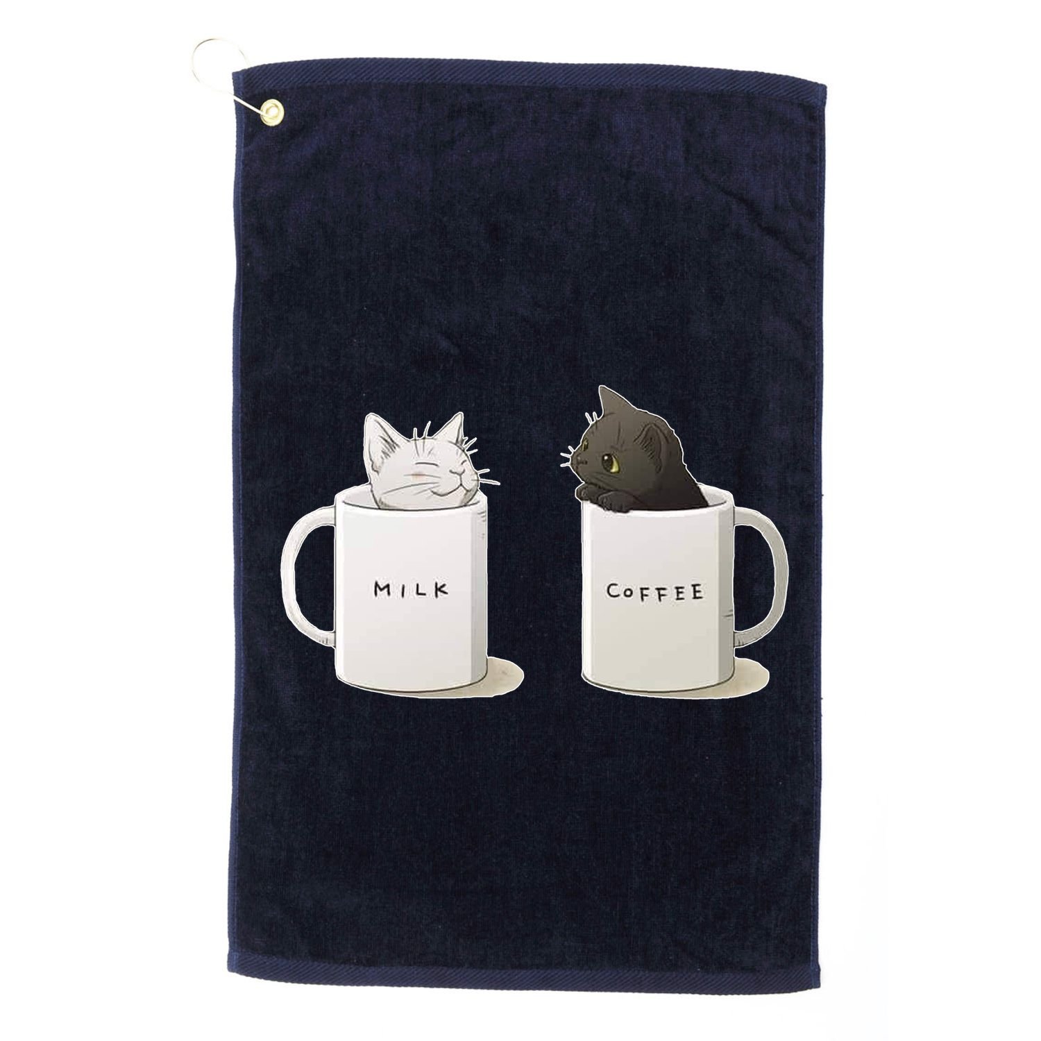 Milk N Coffee Kitties Golf Towel