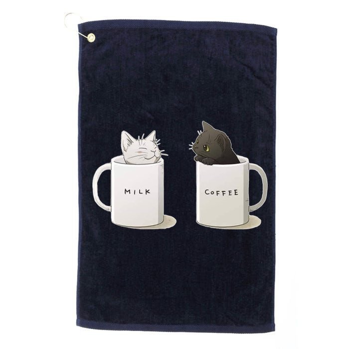 Milk N Coffee Kitties Platinum Collection Golf Towel