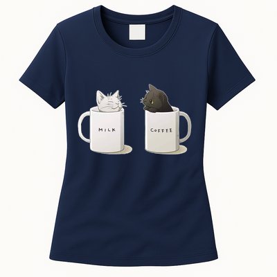 Milk N Coffee Kitties Womens T-Shirt