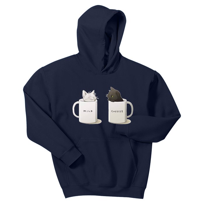 Milk N Coffee Kitties Kids Hoodie