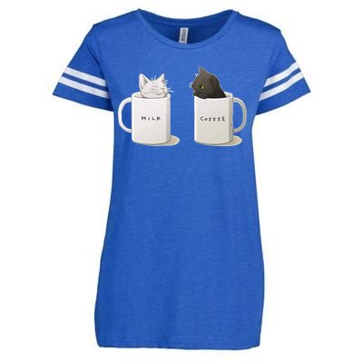 Milk N Coffee Kitties Enza Ladies Jersey Football T-Shirt