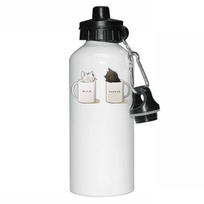 Milk N Coffee Kitties Aluminum Water Bottle