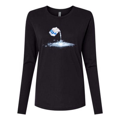 Milky Way Milk Carton Womens Cotton Relaxed Long Sleeve T-Shirt