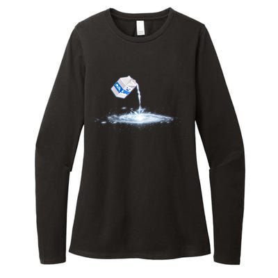 Milky Way Milk Carton Womens CVC Long Sleeve Shirt