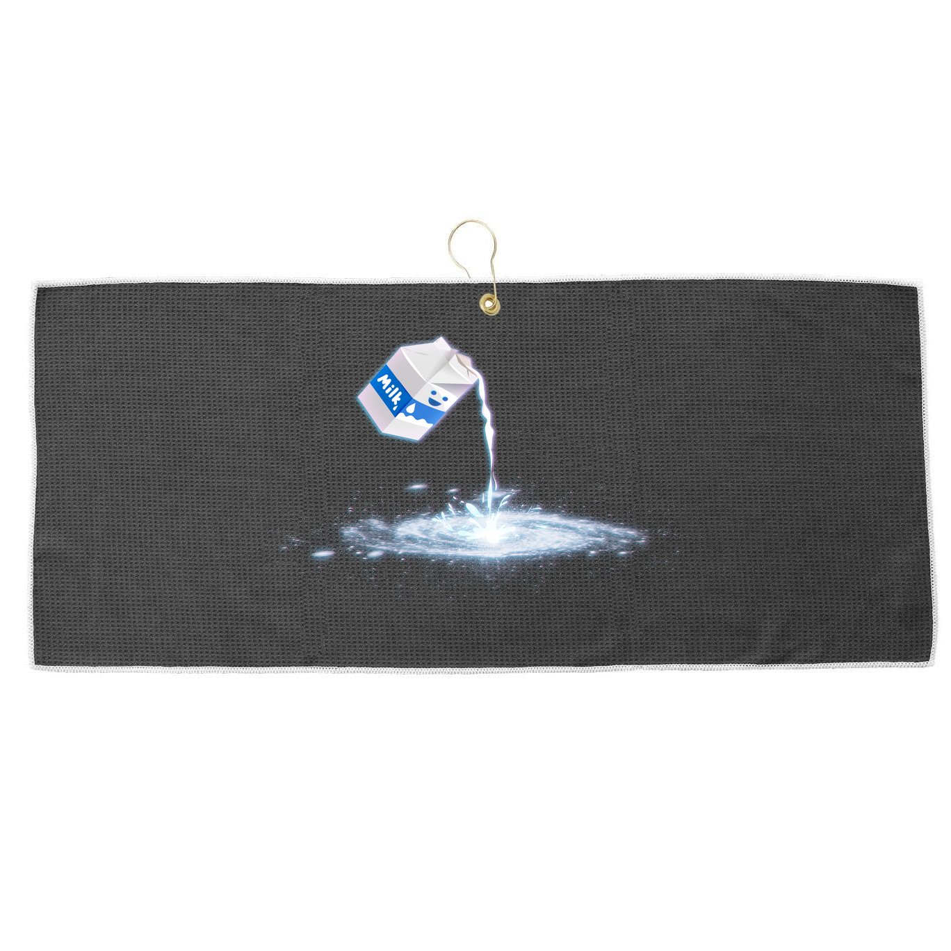 Milky Way Milk Carton Large Microfiber Waffle Golf Towel