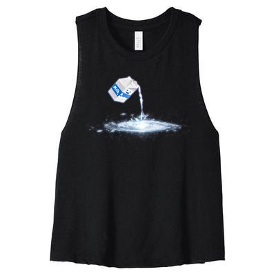 Milky Way Milk Carton Women's Racerback Cropped Tank