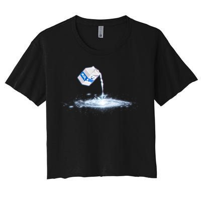 Milky Way Milk Carton Women's Crop Top Tee