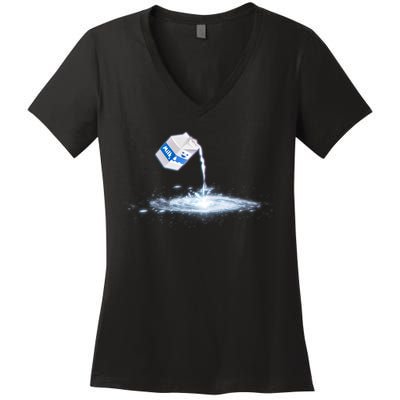 Milky Way Milk Carton Women's V-Neck T-Shirt